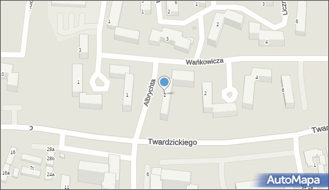 Bydgoszcz, Albrychta Wojciecha, 2, mapa Bydgoszczy