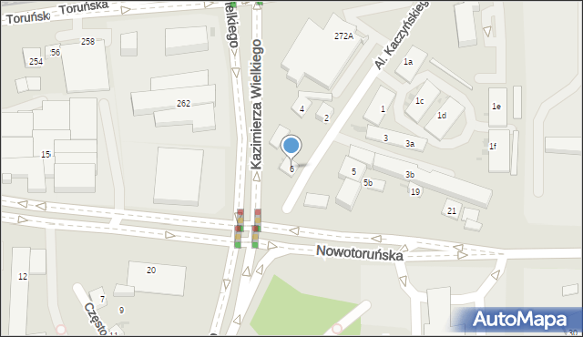 Bydgoszcz, Aleje Prezydenta Kaczyńskiego Lecha, 6, mapa Bydgoszczy