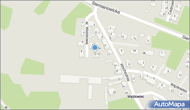 Chorzów, Aleja Widokowa, 7, mapa Chorzów