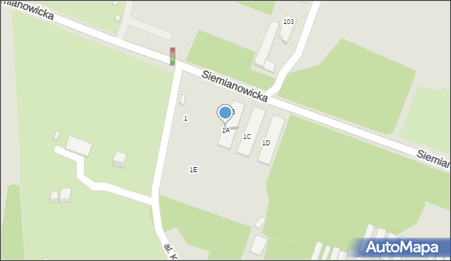 Chorzów, Aleja Klonowa, 1A, mapa Chorzów