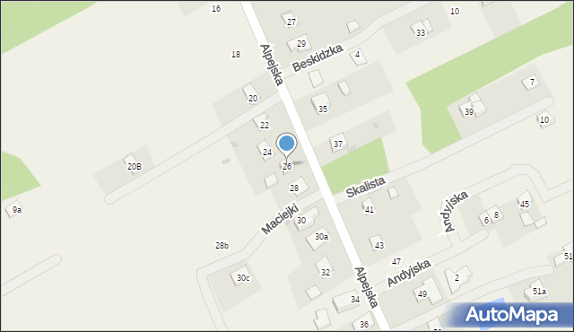 Chylice, Alpejska, 26, mapa Chylice