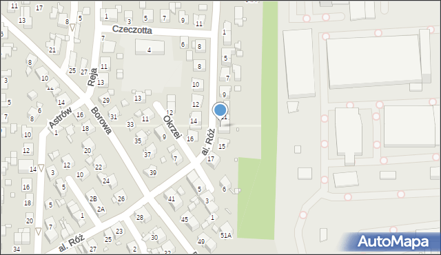 Czeladź, Aleja Róż, 13, mapa Czeladź