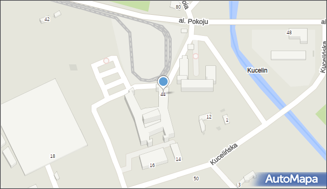 Częstochowa, Aleja Pokoju, 44, mapa Częstochowy