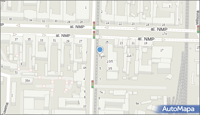 Częstochowa, Aleja Wolności, 3, mapa Częstochowy