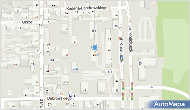 Dąbrowa Górnicza, Aleja Kościuszki Tadeusza, gen., 40A, mapa Dąbrowa Górnicza