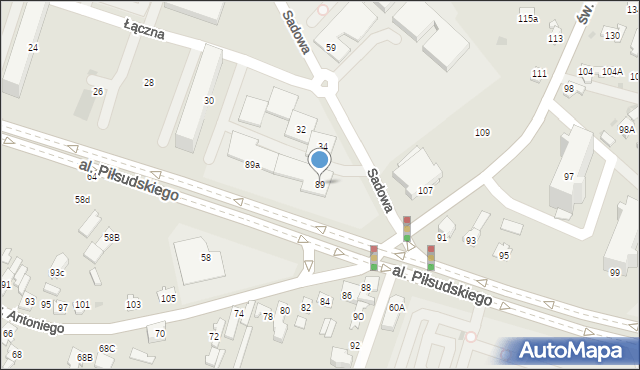 Dąbrowa Górnicza, Aleja Piłsudskiego Józefa, marsz., 89, mapa Dąbrowa Górnicza
