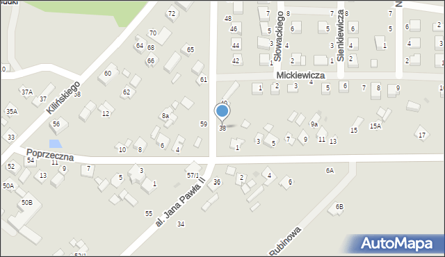 Gąbin, Aleja Jana Pawła II, 38, mapa Gąbin
