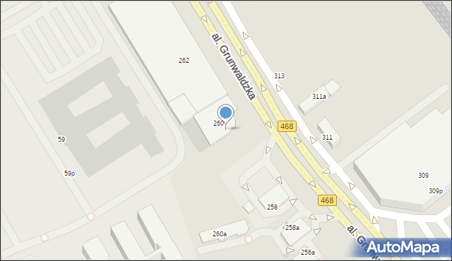 Gdańsk, Aleja Grunwaldzka, 269, mapa Gdańska