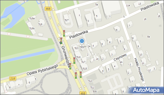 Gdańsk, Aleja Grunwaldzka, 521, mapa Gdańska