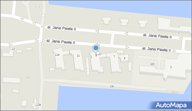Gdynia, Aleja Jana Pawła II, 9, mapa Gdyni