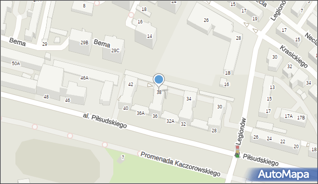 Gdynia, Aleja Piłsudskiego Józefa, marsz., 38, mapa Gdyni