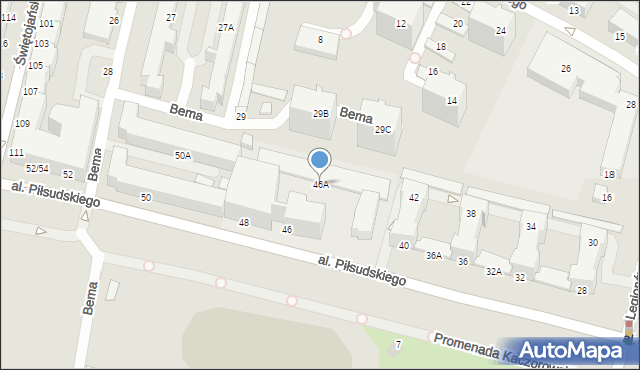 Gdynia, Aleja Piłsudskiego Józefa, marsz., 46A, mapa Gdyni
