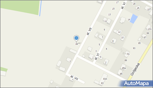 Górki-Izabelin, Aleja VII, 1a, mapa Górki-Izabelin