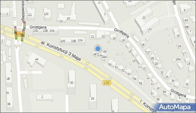 Gorzów Wielkopolski, Aleja Konstytucji 3 Maja, 49, mapa Gorzów Wielkopolski