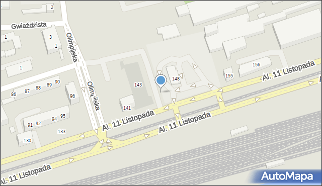 Gorzów Wielkopolski, Aleje 11 Listopada, 144, mapa Gorzów Wielkopolski