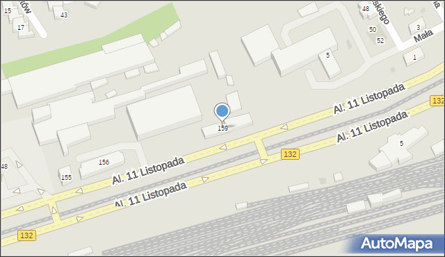 Gorzów Wielkopolski, Aleje 11 Listopada, 159, mapa Gorzów Wielkopolski
