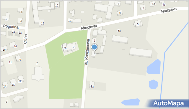 Gowarzewo, Aleja Kasztanowa, 3, mapa Gowarzewo