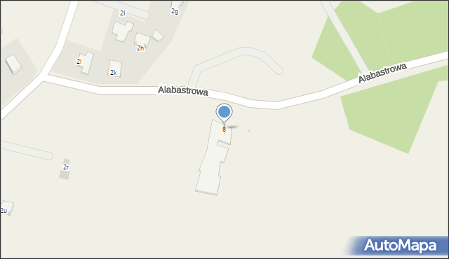 Grzepnica, Alabastrowa, 8, mapa Grzepnica