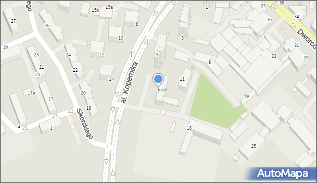 Inowrocław, Aleja Kopernika Mikołaja, 7, mapa Inowrocławia