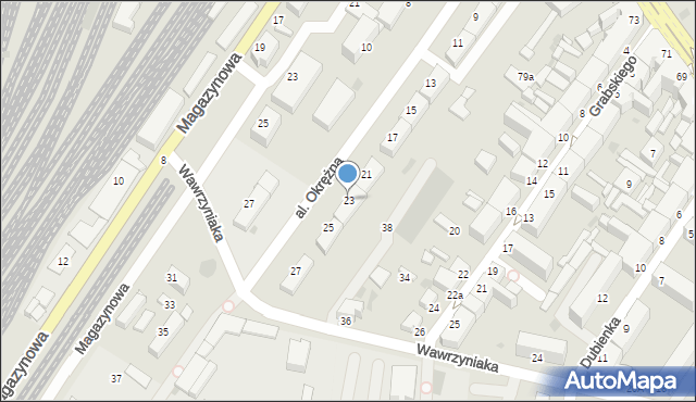 Inowrocław, Aleja Okrężna, 23, mapa Inowrocławia