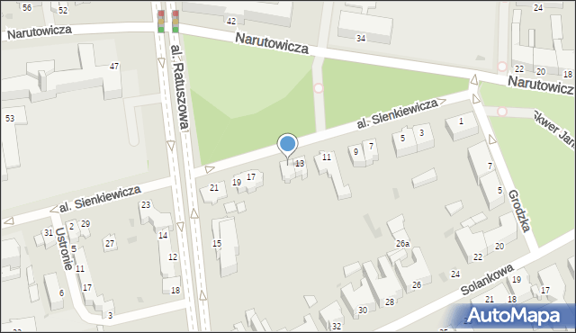 Inowrocław, Aleja Sienkiewicza Henryka, 15, mapa Inowrocławia