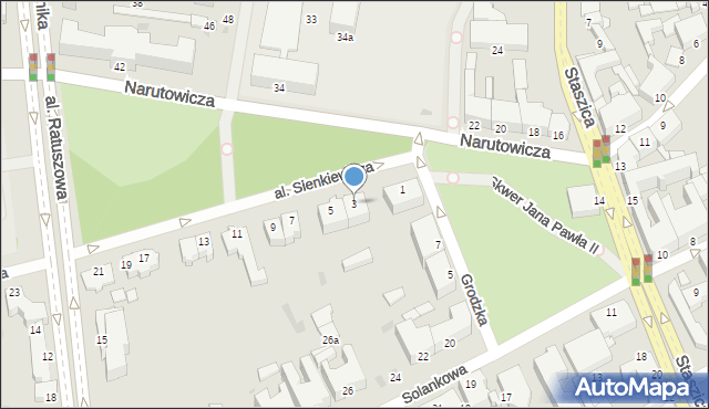 Inowrocław, Aleja Sienkiewicza Henryka, 3, mapa Inowrocławia