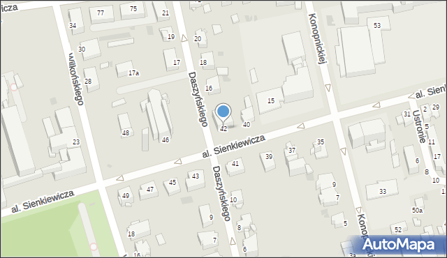 Inowrocław, Aleja Sienkiewicza Henryka, 42, mapa Inowrocławia