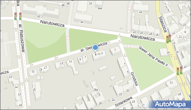 Inowrocław, Aleja Sienkiewicza Henryka, 5, mapa Inowrocławia