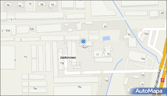 Jabłonowo, Aleja Krakowska, 77A, mapa Jabłonowo