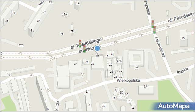 Jastrzębie-Zdrój, Aleja Piłsudskiego Józefa, marsz., 8b, mapa Jastrzębie-Zdrój