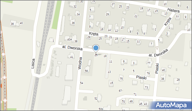 Jawiszowice, Aleja Dworska, 25, mapa Jawiszowice