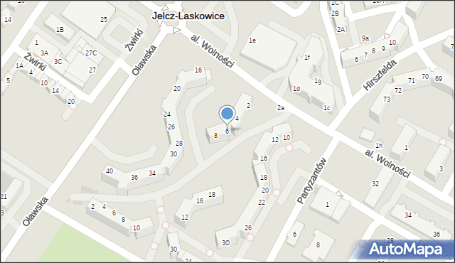 Jelcz-Laskowice, Aleja Wolności, 6, mapa Jelcz-Laskowice