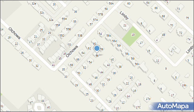 Józefosław, Aleja Platynowa, 56, mapa Józefosław