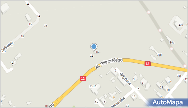 Kalisz, Aleja Sikorskiego Władysława, gen., 14, mapa Kalisza