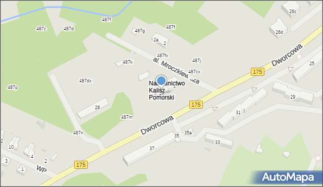 Kalisz Pomorski, Aleja Mroczkiewicza Leona, prof., 1A, mapa Kalisz Pomorski