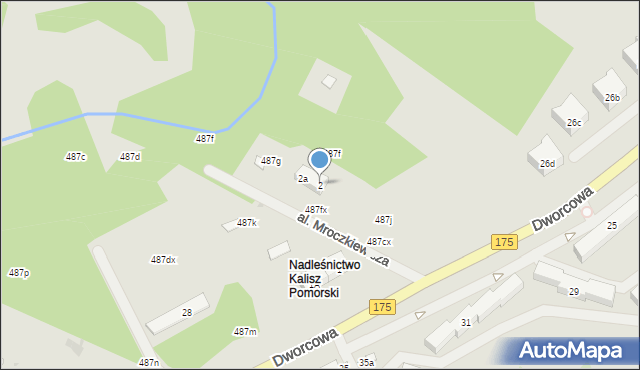 Kalisz Pomorski, Aleja Mroczkiewicza Leona, prof., 2, mapa Kalisz Pomorski