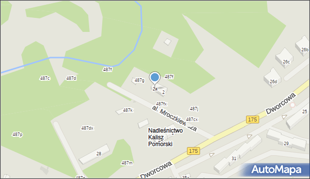 Kalisz Pomorski, Aleja Mroczkiewicza Leona, prof., 2a, mapa Kalisz Pomorski