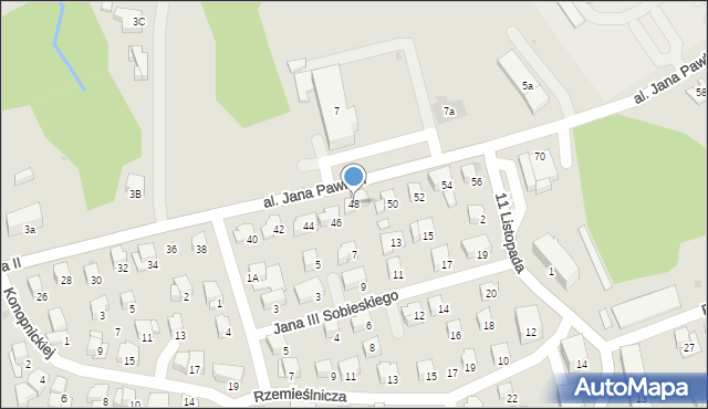 Kalwaria Zebrzydowska, Aleja Jana Pawła II, 48, mapa Kalwaria Zebrzydowska