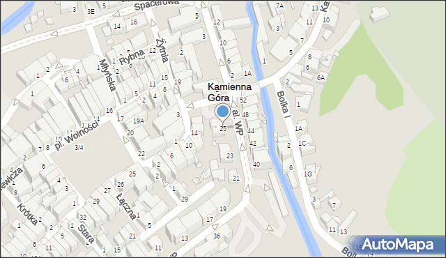 Kamienna Góra, Aleja Wojska Polskiego, 25, mapa Kamienna Góra