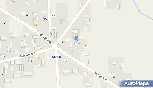 Karpin, Aleja Lipowa, 44, mapa Karpin