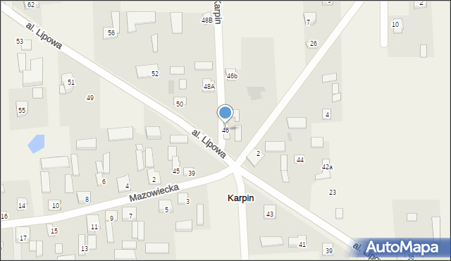Karpin, Aleja Lipowa, 46, mapa Karpin
