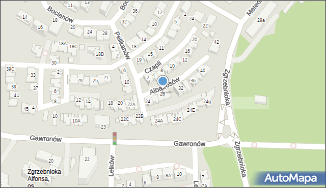 Katowice, Albatrosów, 28, mapa Katowic