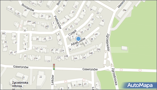 Katowice, Albatrosów, 30, mapa Katowic