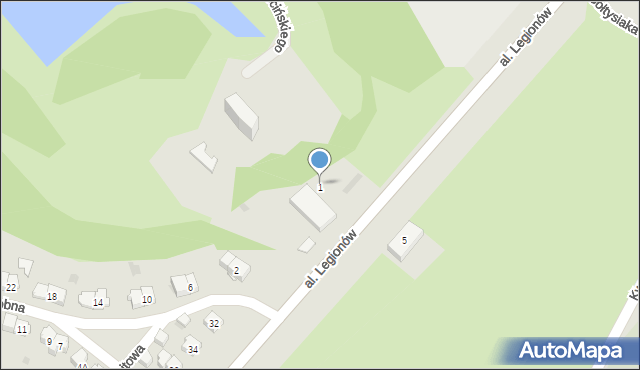 Kielce, Aleja Legionów, 1, mapa Kielc