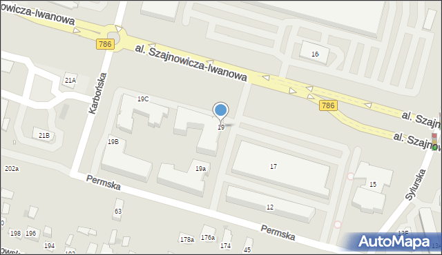 Kielce, Aleja Szajnowicza-Iwanowa Jerzego, 19, mapa Kielc