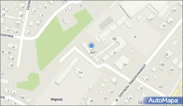 Kielce, Aleja Górników Staszicowskich, 20a, mapa Kielc