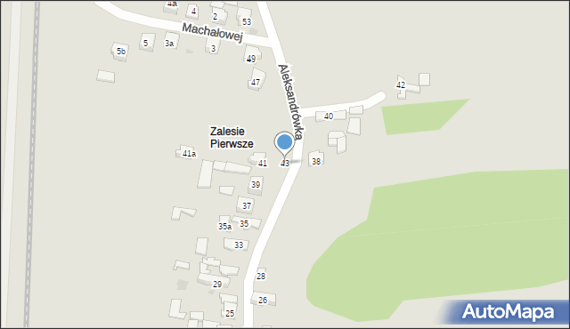 Kielce, Aleksandrówka, 43, mapa Kielc