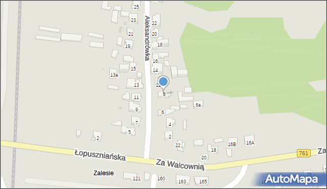 Kielce, Aleksandrówka, 8, mapa Kielc