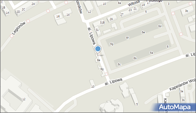 Knurów, Aleja Lipowa, 8f, mapa Knurów