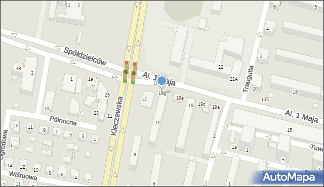 Konin, Aleje 1 Maja, 19g, mapa Konina